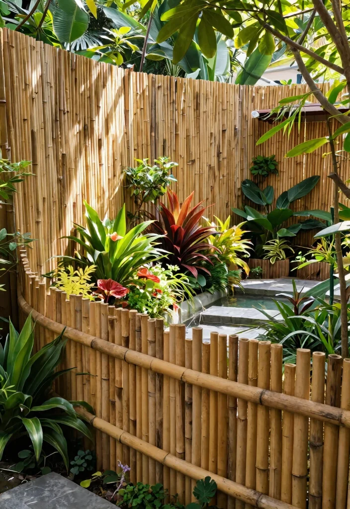 12 Wood Garden Fence Ideas That Provide Privacy on a Budget - 7. Bamboo Fencing 1