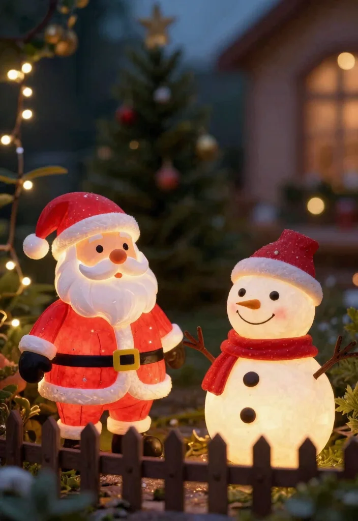 14 Christmas Fence Decorations Outdoor That Light Up Any Yard - 10. Light-Up Christmas Figures 1