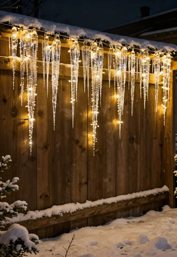 14 Christmas Fence Decorations Outdoor That Light Up Any Yard - 11. Solar Icicle Lights 1
