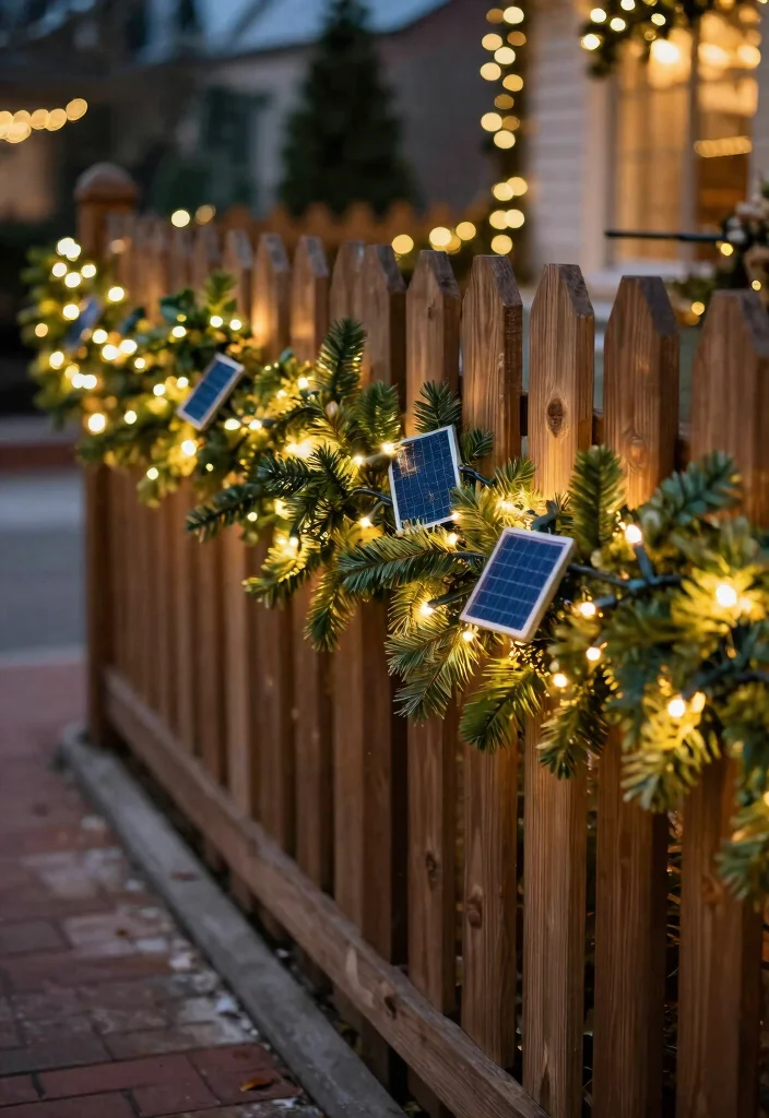 14 Christmas Fence Decorations Outdoor That Light Up Any Yard - 12. Glowing Solar Garland 1