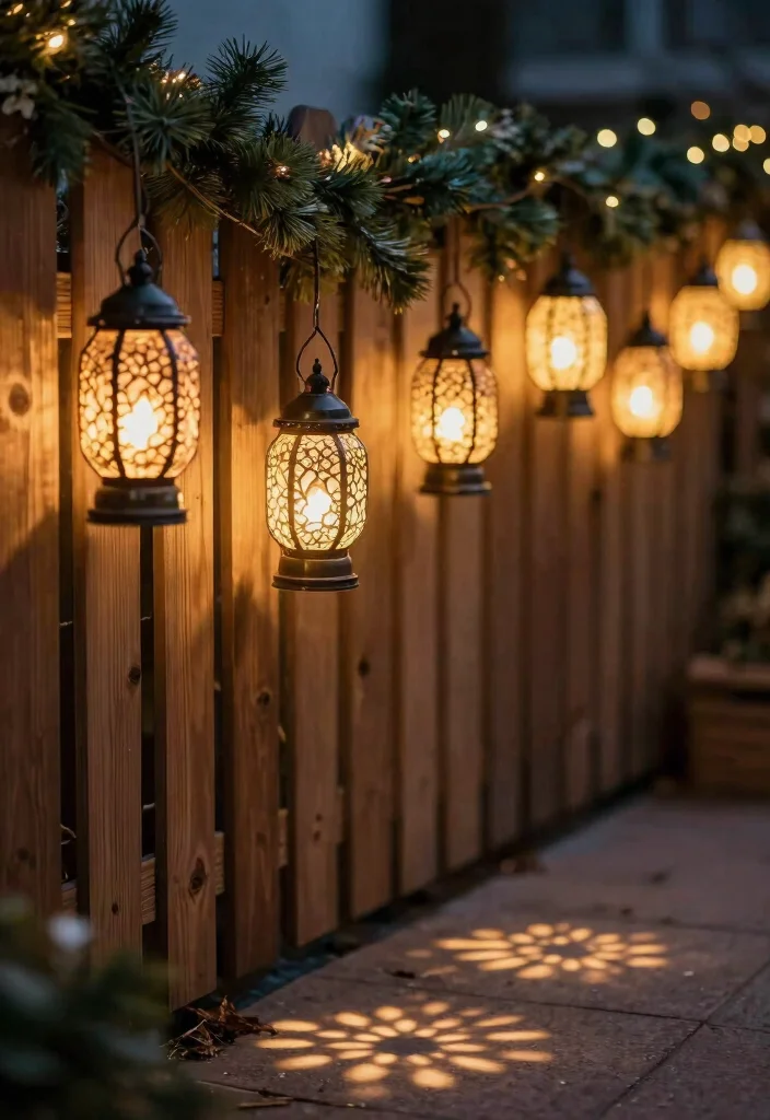 14 Christmas Fence Decorations Outdoor That Light Up Any Yard - 2. Solar-Powered Lanterns 1