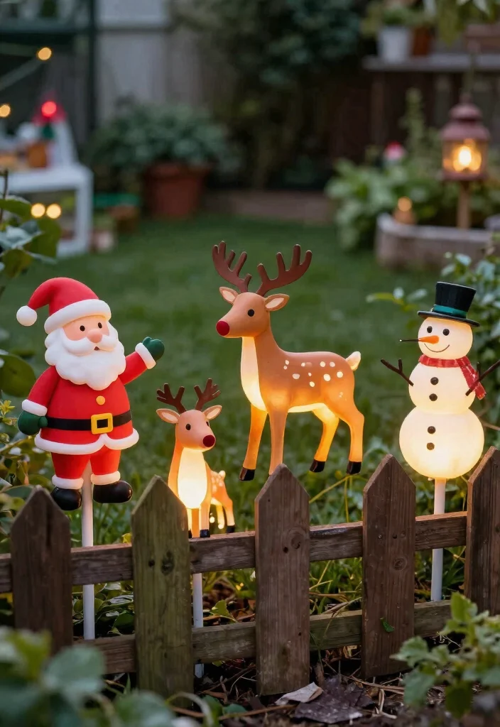 14 Christmas Fence Decorations Outdoor That Light Up Any Yard - 4. Festive Garden Stakes 1