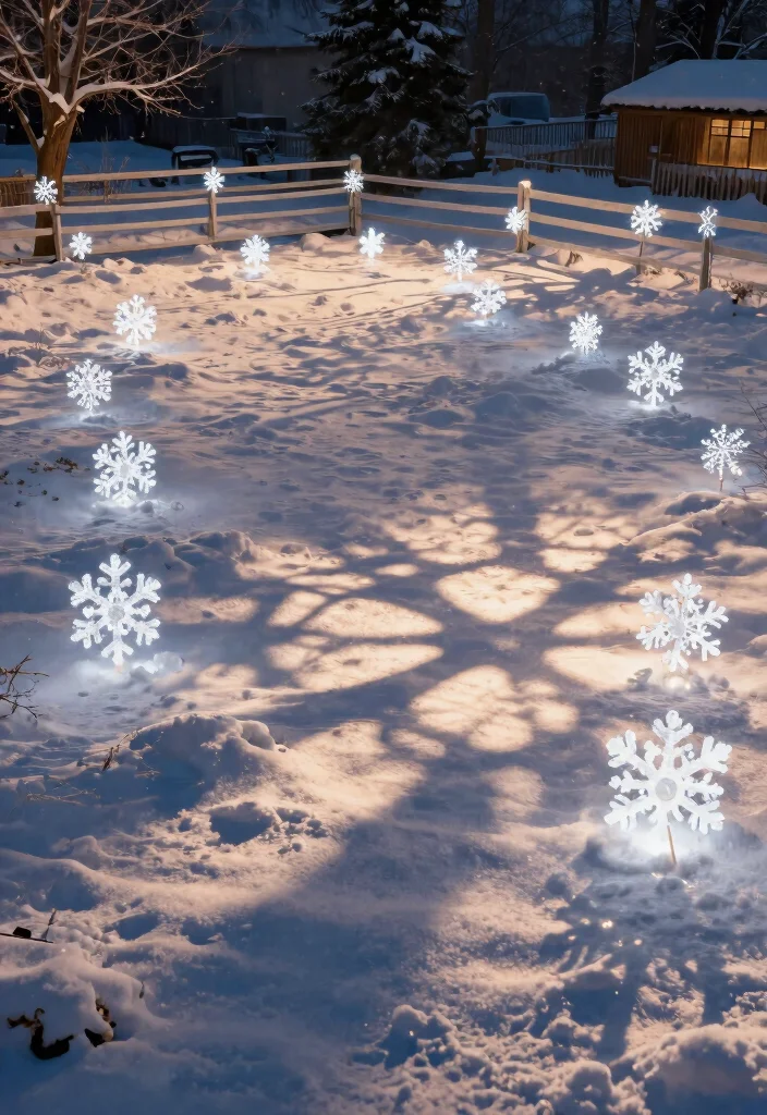 14 Christmas Fence Decorations Outdoor That Light Up Any Yard - 6. Solar Snowflake Lights 1