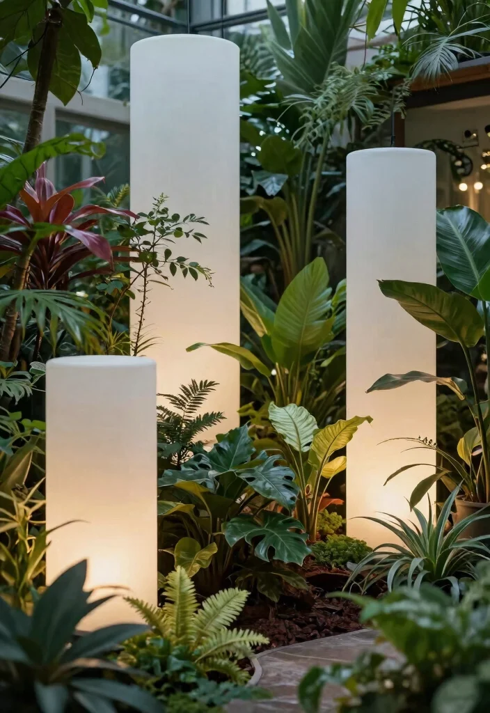 14 Focus Light Ceiling Ideas That Highlight Art Without Drilling - 13. Frosted Glass Fixtures 1