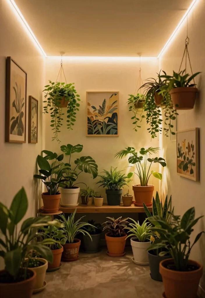 14 Focus Light Ceiling Ideas That Highlight Art Without Drilling - 2. Magnetic LED Strip Lights 1