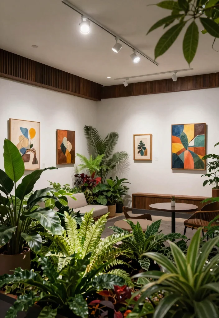 14 Focus Light Ceiling Ideas That Highlight Art Without Drilling - 4. Ceiling-mounted Spotlighting 1