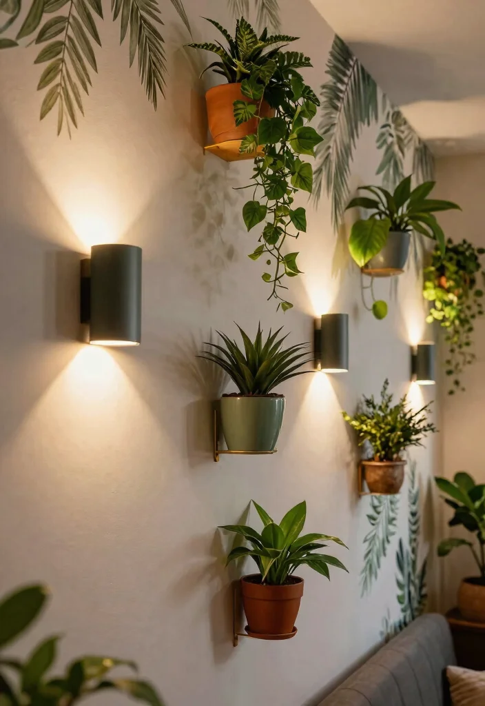 14 Focus Light Ceiling Ideas That Highlight Art Without Drilling - 5. Wall-mounted Sconces 1