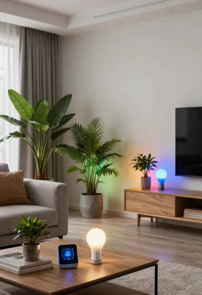 14 Focus Light Ceiling Ideas That Highlight Art Without Drilling - 7. Smart Lighting Systems 1