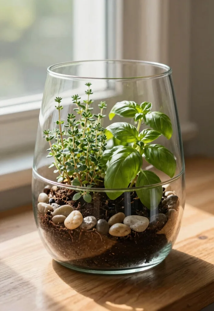 14 Herb Container Garden Ideas for Small Spaces and Tight Budgets - 10. Herb Terrariums 1