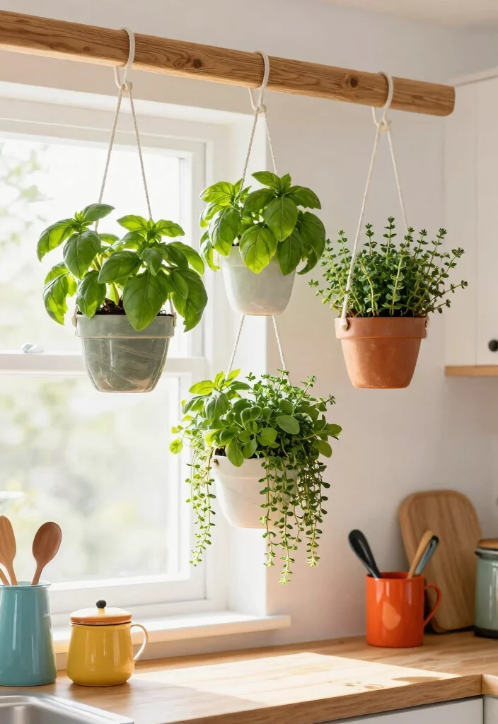 14 Herb Container Garden Ideas for Small Spaces and Tight Budgets - 3. Hanging Herb Gardens 1
