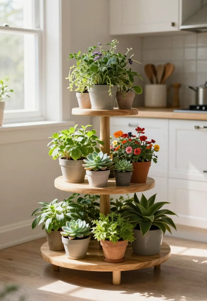14 Indoor Plant Stand Ideas That Fit in Small Apartments - 9. Tiered Stands 1