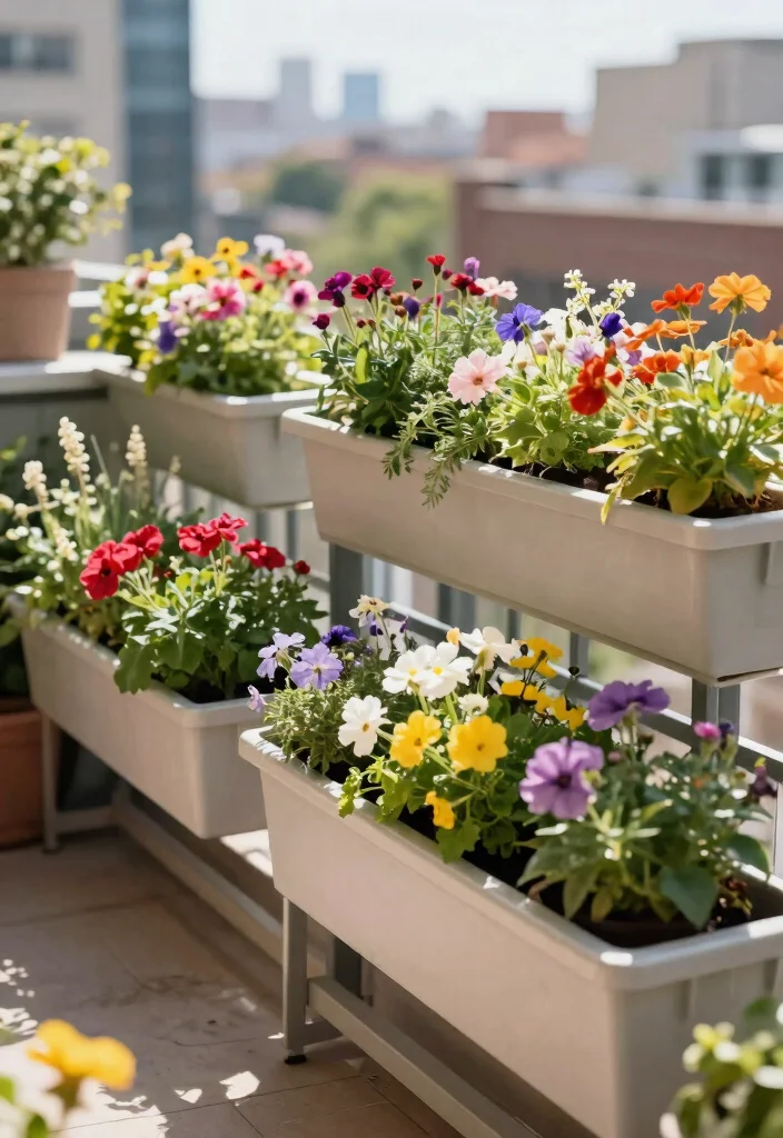 14 Long Planter Ideas for Narrow Balconies and Tight Spaces - 14. Portable Planter Boxes 1