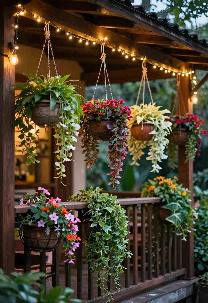 14 Long Planter Ideas for Narrow Balconies and Tight Spaces - 5. Hanging Planters 1