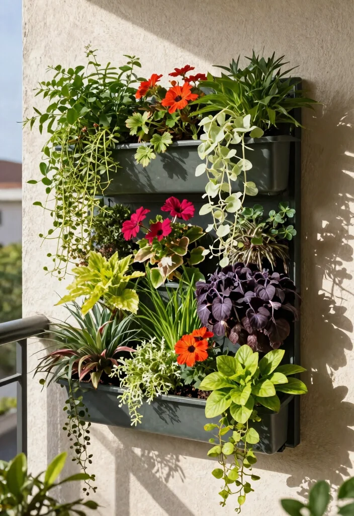 14 Long Planter Ideas for Narrow Balconies and Tight Spaces - 7. Vertical Wall Planters 1