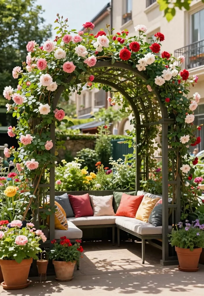 14 Patio Pergola Ideas That Provide Shade Without Full Coverage - 5. Arched Pergola for a Unique Touch 1