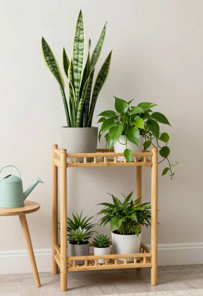 14 Plant Stand Decor Ideas That Work in Small Spaces - 5. Multi-Tier Plant Stands 1