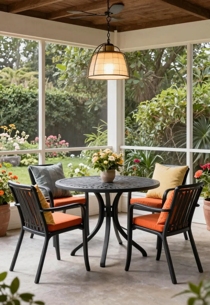 14 Screened In Porch Furniture Ideas That Handle Humidity Without Mildew - 3. Aluminum Patio Furniture 1