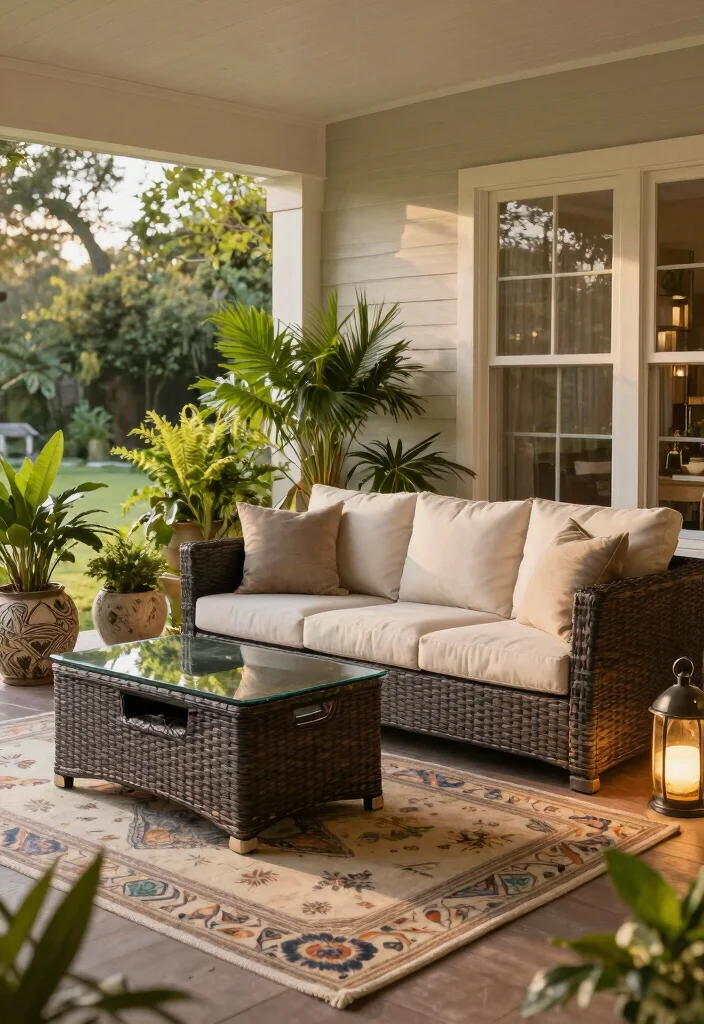 14 Screened In Porch Furniture Ideas That Handle Humidity Without Mildew - 4. Synthetic Wicker Seating 1
