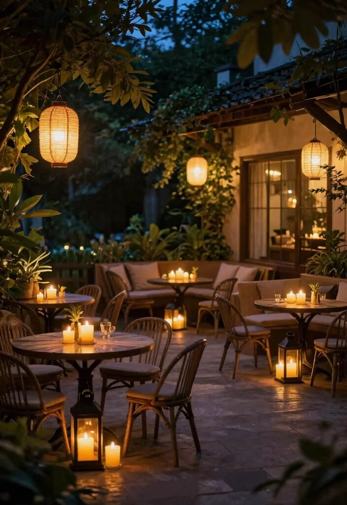 14 Terrace Party Decoration Ideas on a Budget That Look Expensive - 9. Lanterns and Candles for Evening Magic 1