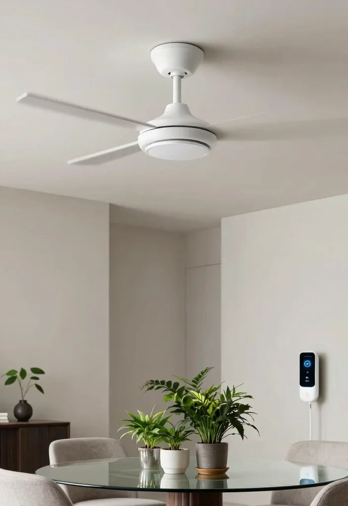 14 White Ceiling Fan Concepts That Don't Look Builder-Grade - 7. Contemporary Elegance 1