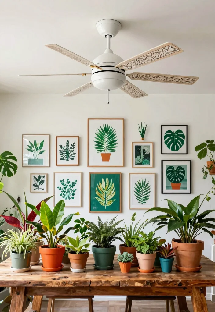 14 White Ceiling Fan Concepts That Don't Look Builder-Grade - 8. Artistic Flair 1