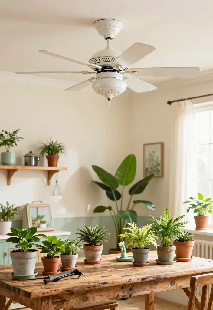 14 White Ceiling Fan Concepts That Don't Look Builder-Grade - 9. Vintage Revival 1