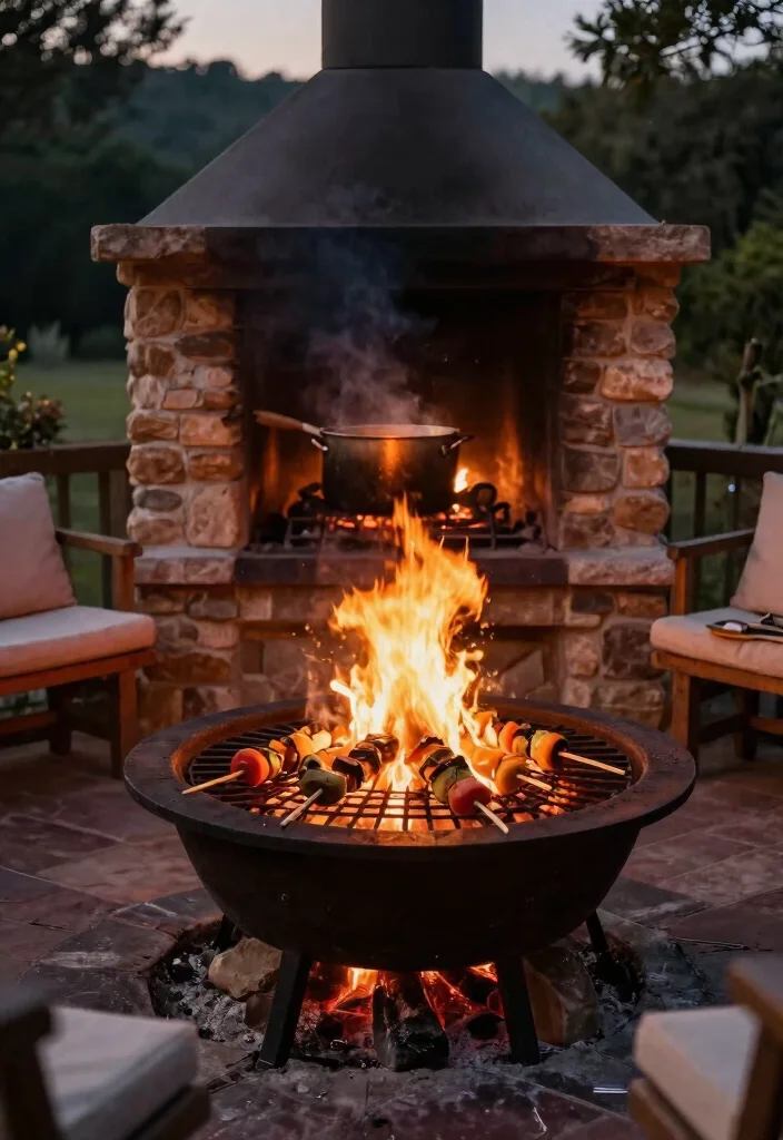 15 Backyard Kitchen Ideas on a Budget Without a Full Build-Out - 11. Simple Fire Pit Cooking 1