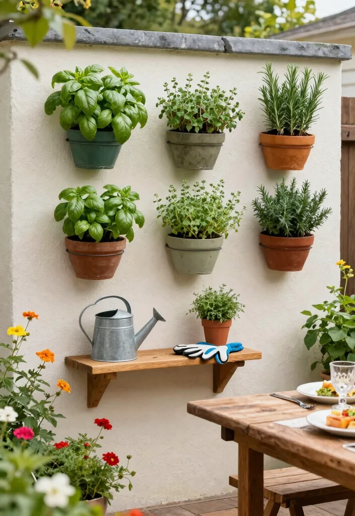 15 Backyard Kitchen Ideas on a Budget Without a Full Build-Out - 4. Herb Garden Kitchen Wall 1