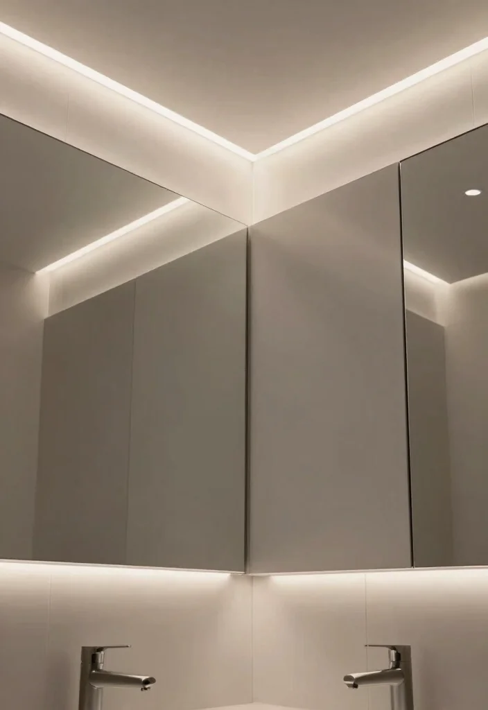 15 Bathroom Ceiling Light Ideas That Actually Light the Shower - 9. LED Strip Lighting 1