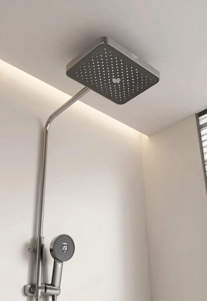15 Ceiling Shower Head Ideas That Feel Like a Luxury Spa - 11. Combining Technology and Luxury 1