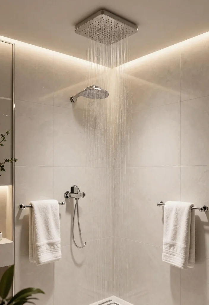 15 Ceiling Shower Head Ideas That Feel Like a Luxury Spa - 3. Spa-like Rainfall Experience 1
