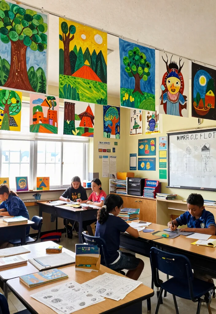 15 Classroom Ceiling Decorations That Stay Up All Year Without Falling - 15. Community Contribution Displays 1