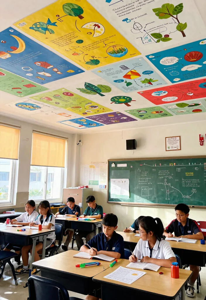 15 Classroom Ceiling Decorations That Stay Up All Year Without Falling - 6. Educational Infographic Displays 1