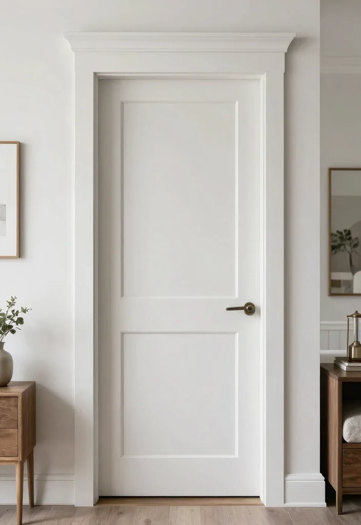 15 Farmhouse Door Trim Concepts That Hide Uneven Drywall Edges - 10. Modern Farmhouse Slab Trim 1