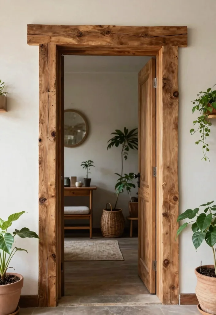15 Farmhouse Door Trim Concepts That Hide Uneven Drywall Edges - 15. Eco-friendly Trim Options 1