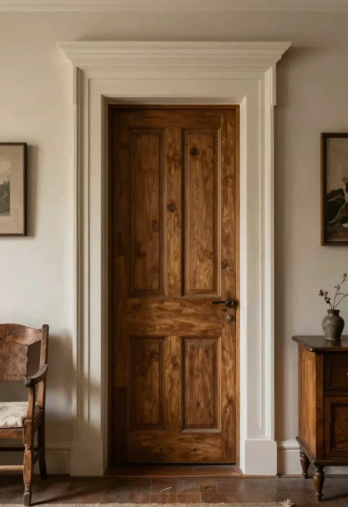 15 Farmhouse Door Trim Concepts That Hide Uneven Drywall Edges - 8. Layered Trim for Depth 1