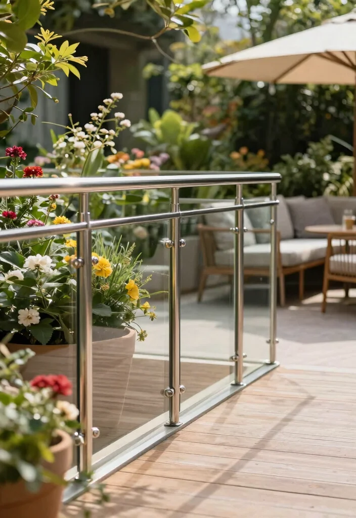 15 Metal Railings Outdoor Ideas That Don't Rust in Wet Climates - 1. Sleek Stainless Steel Railings 1