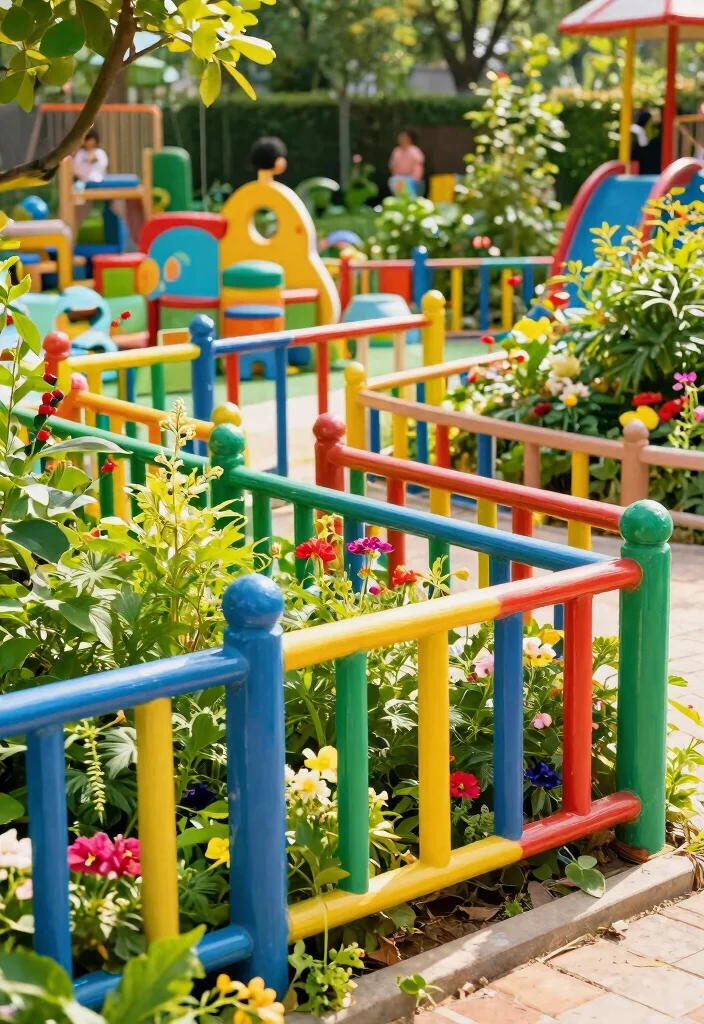 15 Metal Railings Outdoor Ideas That Don't Rust in Wet Climates - 13. Colorful Coated Railings 1