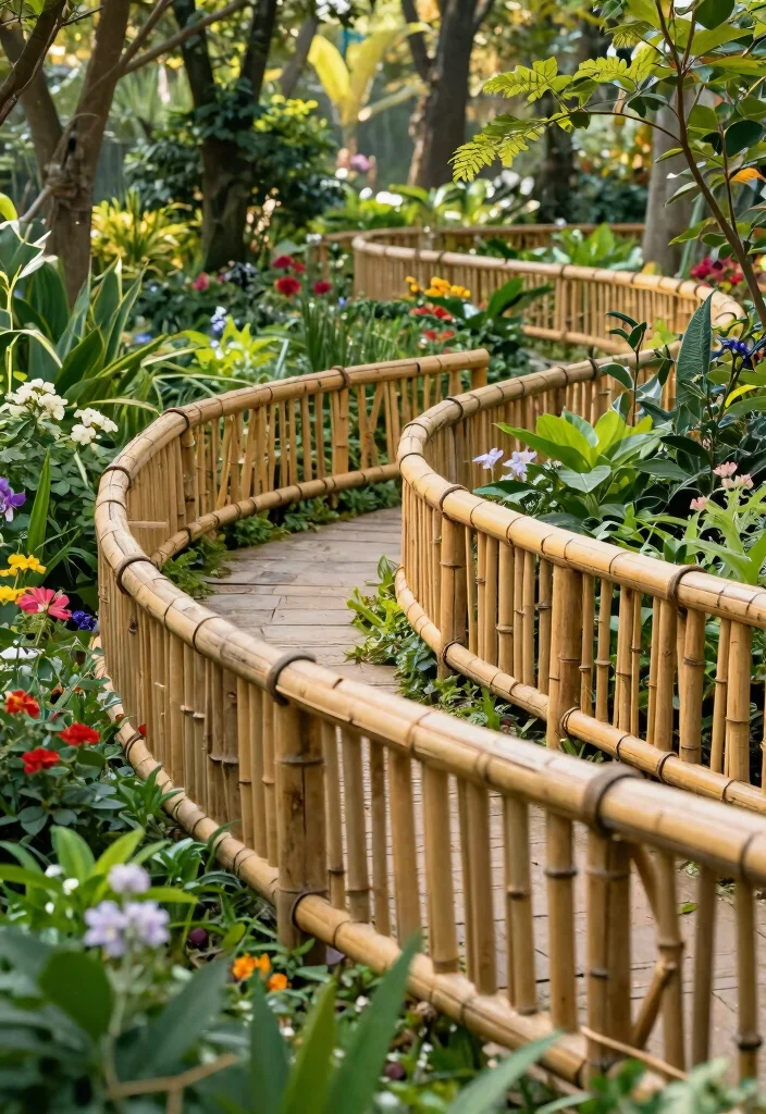 15 Metal Railings Outdoor Ideas That Don't Rust in Wet Climates - 15. Sustainable Bamboo Railings 1