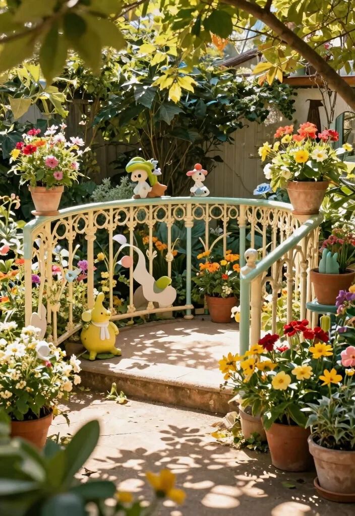 15 Metal Railings Outdoor Ideas That Don't Rust in Wet Climates - 7. Retro-inspired Railing Designs 1