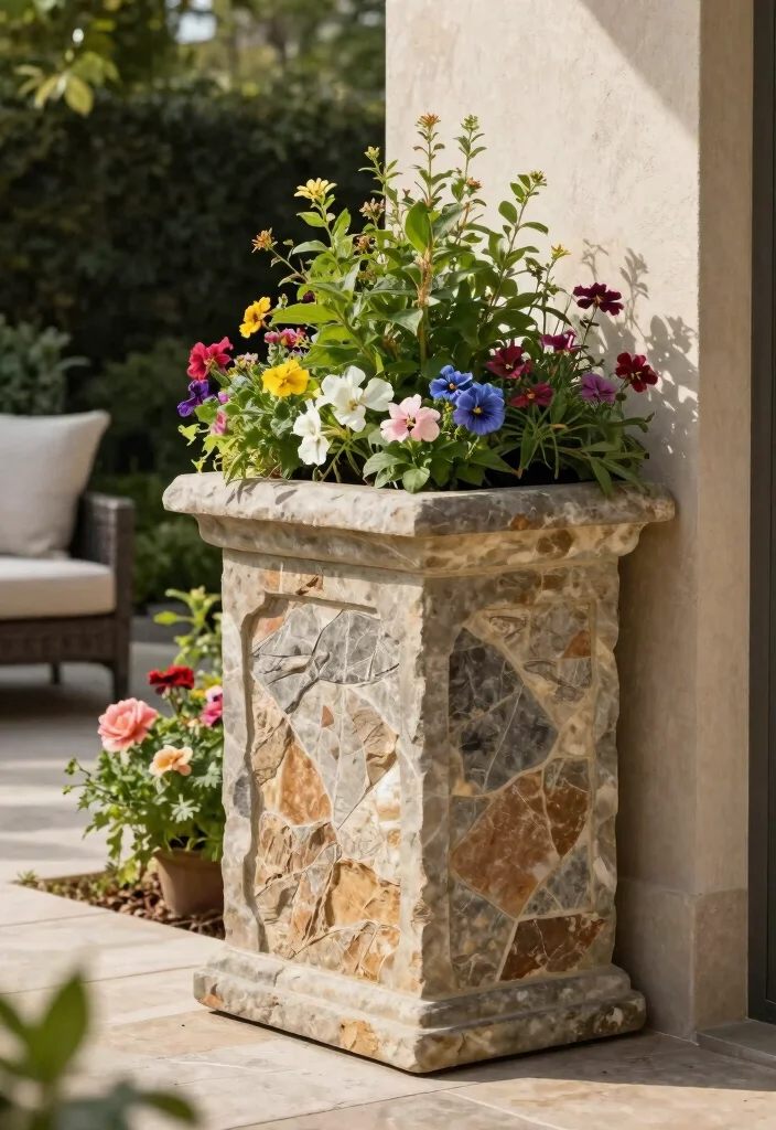 15 Outdoor Planter Box Ideas That Hide Ugly Foundation Walls - 11. Stone Planter Boxes 1