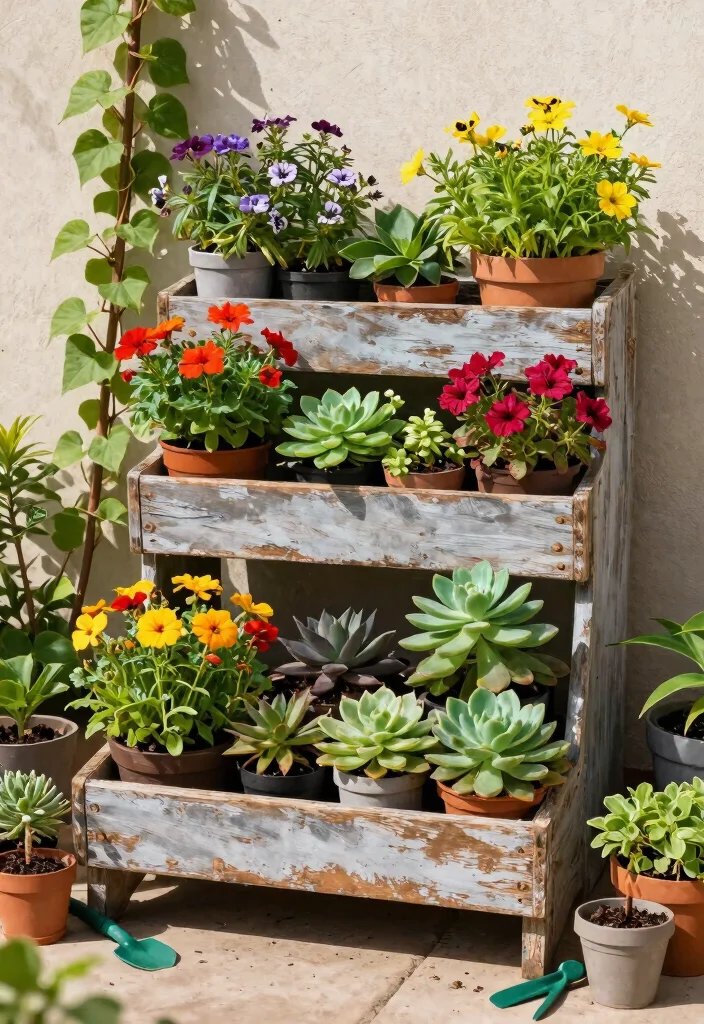 15 Outdoor Planter Box Ideas That Hide Ugly Foundation Walls - 2. Vertical Pallet Garden 1