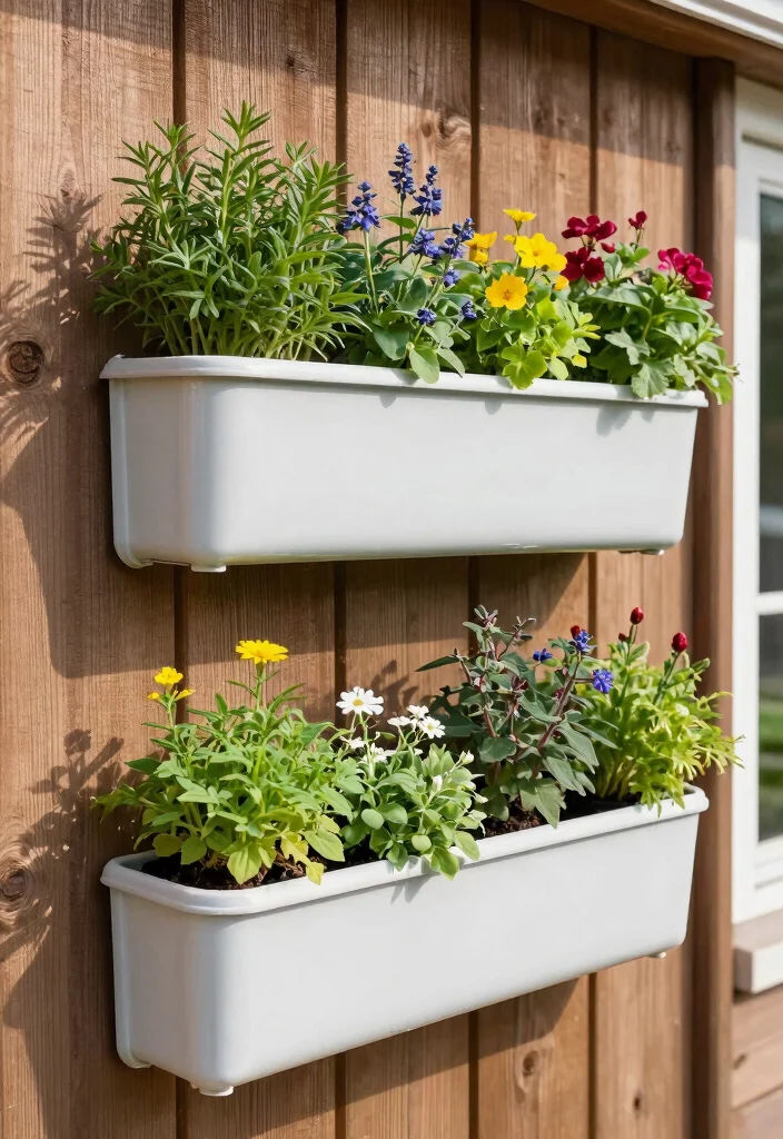 15 Planter Box Design Ideas for Porches With No Garden Space - 7. Simple PVC Pipe Planters 1