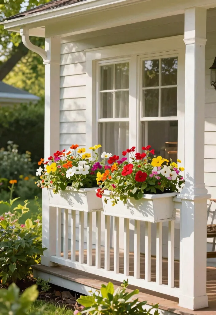 15 Planter Box Design Ideas for Porches With No Garden Space - 8. Window Box Planters 1