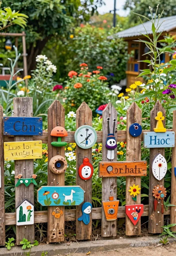 15 Split Rail Fence Ideas That Define Property Lines on a Budget - 14. DIY Fence Art 1