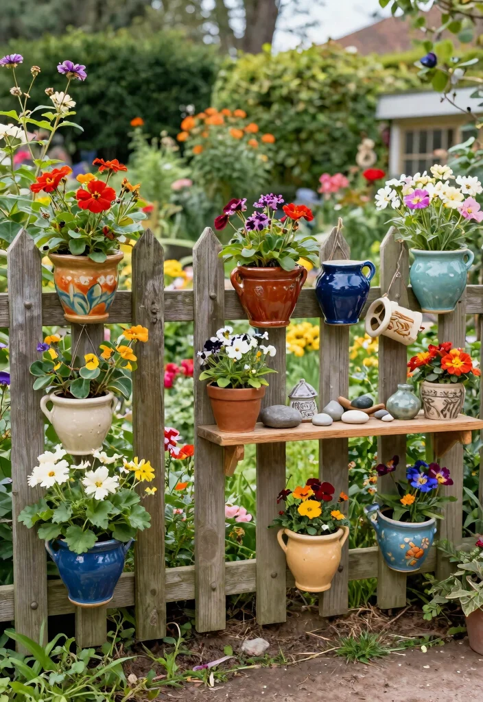 15 Split Rail Fence Ideas That Define Property Lines on a Budget - 8. Fence as a Backdrop for Art 1