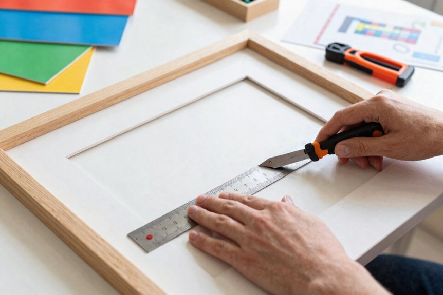 Make Your Own Picture Frame Matting in 5 Steps 6 archival mounting centered precise matting