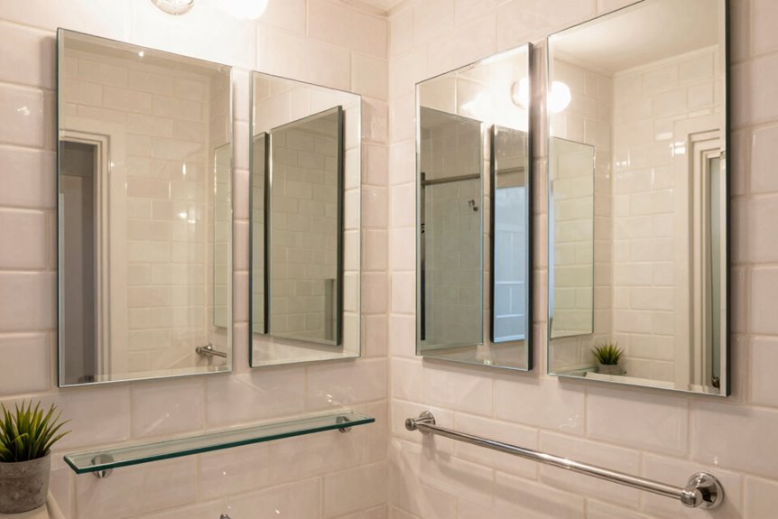 bright wall mirror doubles light space