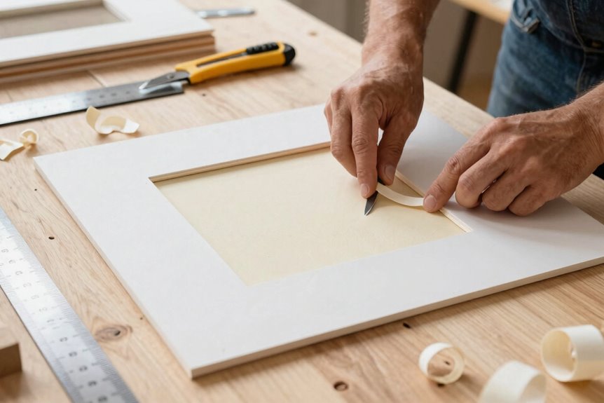 Make Your Own Picture Frame Matting in 5 Steps 5 centering art in mat opening precisely
