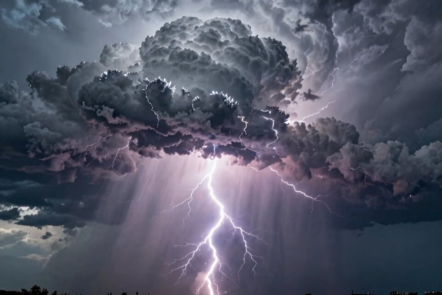 charge separation powers cloud lightning breakdown